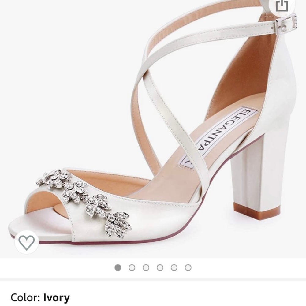 Ivory sz 8 wedding shoe